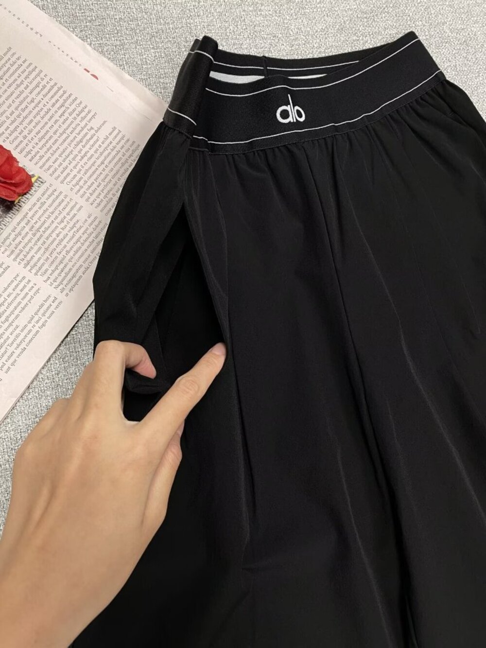 😍ALO Yoga Suit Up Trouser Black(Regular)🏆Wide-Leg Trousers/Lightweight/Chic - Picture 4 of 8